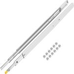 VEVOR Heavy Duty Drawer Slides 48" Length, Locking Drawer Slides 500lbs Load Capacity Long Full Extension Drawer Slide 1 Pair Side Mount Ball Bearing Drawer Glides Push to Open Drawer Runners Rail