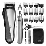 WAHL Hair Clipper, Black Power Clipper, Dual Head Trimmer, Ear and Nose Trimmer, Hair Clippers for Men, Home Hair Cutting, Male Grooming Set, Corded/Cordless