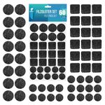 shinfly Felt Furniture Pads 60 Pcs, Floor Protector for Chair Leg, Self-Adhesive Pads for Furniture Feet, Anti-Scratches and Reduce Noise, Protect Your Hard Wood Floor