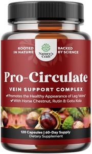 Vein Support Supplements Leg and Veins - Full Body Circulation Supplement for Spider & Varicose Veins and Improved Flow with Horse Chestnut Extract & Flavonoids - Vegan Non-GMO Mini Caps (2 Month)