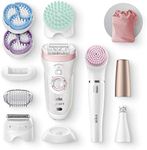 Braun 9-985BS Silk-épil Beauty Set 9 9-985 Luxury Women's Epilator Wet&Dry Kit for Hair Removal, Shaving, Exfoliating and Cleansing the Body/Face