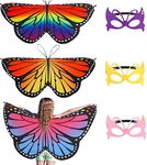 adakel 6 Pieces Kids Butterfly Wings Costume Halloween Fairy Butterfly Wings for Kids Girls Halloween Party Dress up