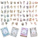 MAIGO 240pcs Fairy Stickers - Laptop Stickers Vintage Aesthetic Decorative Sticker Washi Stickers for Journaling Garden Journal Stickers Y2k Flower Fairy Stickers Scrapbook Washi Stickers Spring