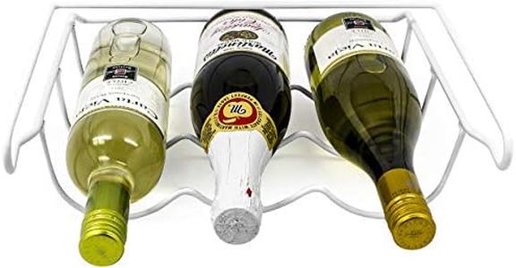 Sorbus Fridge Wine Rack- Refrigerator Bottle Rack Holds 3 Bottles of Your Favorite Wine or Drink Universal Bottle Holder Will Fit Most Fridges