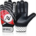 NARZ Goalkeeper Gloves for Kids with Super Grip Latex Having Shock Absorption Padding To Protect Kids' Palms and Fingers, Kids Goalie Gloves Available In Bright Eye-Catching Colors