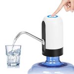 Water Dispenser Electric Portable USB Charging Water Bottle Pump (White, unfoldable)