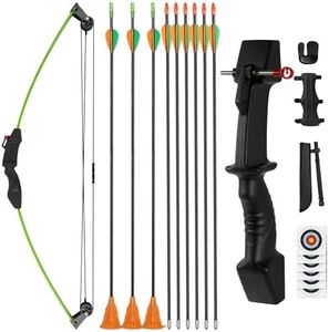 NorthSpoor Bow and Arrow Set for Youth 18 Pounds Archery Set,Equipped with 6 Blunt Arrows and 2 Suction Arrows Suitable for Beginner Archery Practice