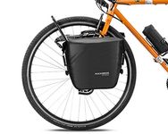 ROCK BROS Front Roller Panniers Bag Front Rack Bike Bag Durable Shelf Package with Carrying Handle & Free Shoulder Strap for Touring Picnic Commuting 1 Pair