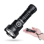 Wurkkos TS12 Thrower Flashlight Rechargeable,1050 Lumens Super Bright Mini Flashlight with 1417 FT Beam Distance Long Range Small Light, LED Flash Lights with USB C Charging Port IP68 Waterproof