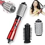 Multitudet Hair Dryer,3-in-1 Hot Air Styler and Rotating Hair Dryer for Dry Hair, 360° Rotating Adjustable Negative Ionic Temperature Hot Brush Hair Straightener Roller