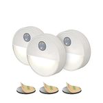 Proxinova Sensor Lights: Motion Sensor Light, Battery-Powered Night Light, Wireless LED Motion Sensor Light for Bathrooms, Cupboards, Stair Lights Ideal Night Light for Hallwaym, Pack of 3 Cold White