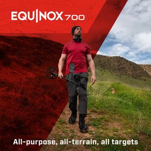 MINELAB Equinox 700 Metal Detector – Multi-Frequency, Waterproof Coil, Wireless Headphones