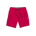 Volcom Men's Lido Solid Mod Ribbon Red Trunks Boardshorts 32