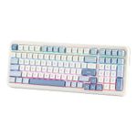 MechLands MCHOSE K99 96% Wireless Gaming Keyboard, Gasket Mechanical Keyboard, BT5.0/USB-C/2.4GHz Wireless Creamy keyboard, with 6-Layer Padding, 6000mAh Battery, Hot Swappable, NKRO for Win/Mac/Linux