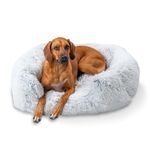 Best Friends by Sheri Soothe & Snooze Lounge Shag Rectangular Dog Bed, Washable, Frost, 36" x 27"