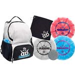 Dynamic Discs Disc Golf Starter Set | Gray/Black Cadet Disc Golf Bag Included | 17+ Disc Capacity | Prime Burst Disc Golf Frisbee Set Included | Putter, Midrange, Driver | 170g plus | Colors will vary