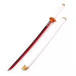 KENMA Child Demon Slayer Kyoujuro Rengoku Nichirin Wooden Katana Katana For Cosplay 105 Cms Wooden Katana Anime Accessory Toy Collectible