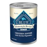 Blue Buffalo Homestyle Recipe Natural Senior Wet Dog Food, Chicken 354g Can (Pack of 12)