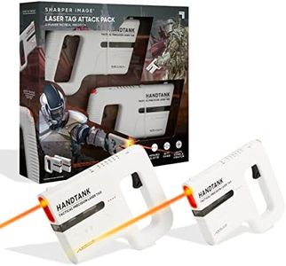 Sharper Image Handtank Mini Cannon X-Blaster 2-Pack, Compatible with Handtank Laser Tag Sets, Easy Reload with Lights and Sound Effects