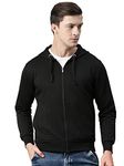 ADBUCKS Men's Cotton V-Neck Sweatshirt (Adbucks_Sweatshirt_Black_M_Black_M)