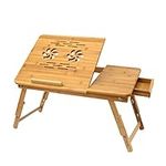 Bamboo Laptop Desk, Adjustable Port