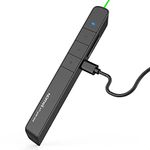 Norwii Presentation Clicker Green Light Pointer USB Rechargeable Wireless Presenter PowerPoint Clicker Hyperlink Presentation Remote Control Slide Advancer RF 2.4GHz for Keynote/Mac/PC/Laptop …