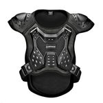 AllExtreme AMCP001 Motocross Adult Full Body Armour Spine Chest Protection Gear Guard Jacket for ATV MTB and Motorcycle (Black, Size - L)