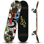 Sefulim Skateboard, 31 inch Full Skateboard, 7-Layer Maple Professional Skateboard, Skateboards for Teens, Beginners, Girls,Boys,Kids,Adults (Five Years)