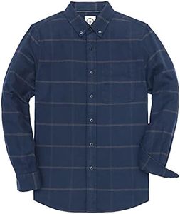 Dubinik® Camisa Franela Hombre Camisas Manga Larga Hombre Camisa Cuadros Hombre Totalmente de Algodón