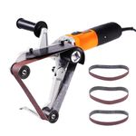 VEVOR Pipe Tube Polisher Sander, 1000W Pipe Belt Sander with 6 Variable Speeds 1100-3200rpm, Professional Belt Sander Grinding Machine with 3PCS Sanding Belts for Burnishing Finishing Rust Removal