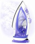 OMAIGA Cordless Iron, 1550W Cordless Iron with Steam, 2-In-1 Cordless/Corded Iron for Clothes with 12.85oz Water Tank, Anti Drip Steam Iron with Ceramic Soleplate and 5 Temperature Settings