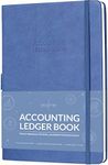 Skyline Accounting Ledger Book – Columnar Log Journal for Personal Use & Small Business Bookkeeping – Expense Log to Track Money Operations – Large Format, 7x10″, 4,712 Entries Total (Smoke Blue)