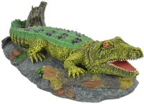 Supa Air Operated Bubbler Crocodile Aquarium Or Fish Tank Ornament, Helps To Aerate Your Aquarium, Highly Detailed.,Green