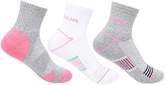 Bonjour Women Multicolored Cushioned Ankle- Length Sports Socks -Pack Of 3