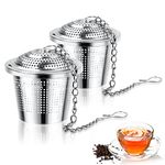 Vicloon Tea Infuser, 2 PCS 304 Stainless Steel Tea Strainer Food Grade Mesh Tea Filter, Premium Tea Filter Tea Interval Diffuser for Loose Leaf Tea and Mulling Spices Tea Infuser