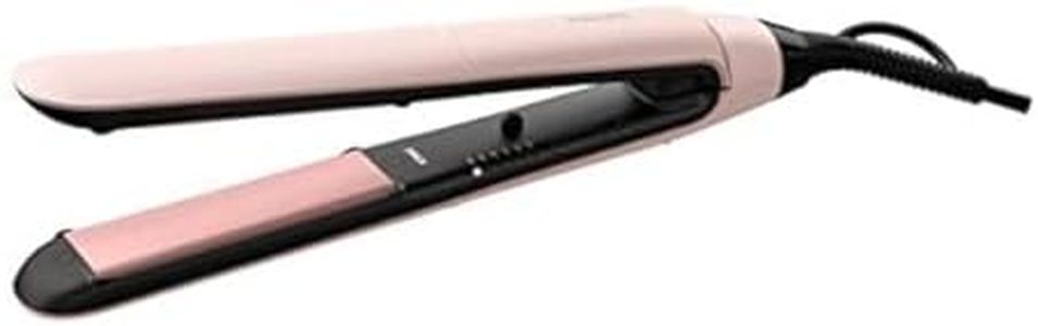 Philips Advanced KeraShine Straightener BHS378/10 | ThermoProtect Technology with 6 LED Temp Setting | Frizz-Free Shiny Smooth Hair (Pink)