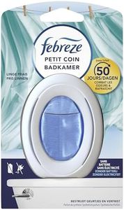 Febreze Petit Coin Et Salle De Bains, Linge Frais (8 x 7,5ml), Liquide Désodorisant En Continu Pour Élimination Et Prévention Des Odeurs