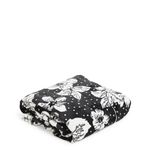 Vera Bradley Collegiate Plush XL Throw Blanket (Multiple Teams Available), Black/White Rain Garden