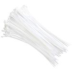 YOFASEN White Cable Ties 250mm - Nylon Self Locking Cable Zip Ties - Premium Cable Straps 100pcs