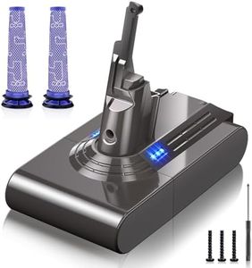 Kepism Designed for Dyson V8 Battery Replacement 8000mAh 21.6V Compatible with Dyson V8 Animal Battery Replacement V8 Fluffy V8 Absolute SV10 V8 Motorhead Carbon Fiber Cordless Vacuum Cleaner Battery