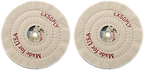 SING F LTD Spiral Stitched Cotton Buffing Polishing Wheel for 150mm 6" Bench Grinder Craft