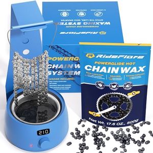 RideFlare Bicycle Chain Wax Melting System – Mess-Free, Efficient Chain Waxing Pot with Precise Temperature Control and Ultra Low Friction Chain Wax for Quiet, Clean Drivetrains