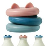 Wingcases-Milk Bottle Tops [One Pint，NOT 1L] Reusable Silicone Mixed 3 Pack without Bottle, Designed Only for The UK One Pint Milk Glass Bottle, Dishwasher, 100% Leakproof, Multicolour