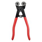 Mosaic Tool Plier Tile Nippers Carbide Tile Snippers Wheeled Glass Ceramic Tile Cutting Pliers Professional 8" Tile Cutter with Two Alloy Cutter Wheel for Trim Work on Flooring Walls