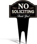 Signs Authority No Soliciting Outdoor Metal Yard Sign for Home, House and Business | Made with Heavy Duty DiBond Aluminum | Stop Solicitation, Deter Door Knockers and Bell Ringers (15"x9.5", Pack 1)