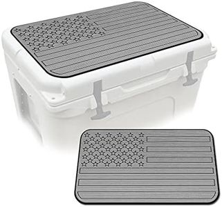 USATuff SeaDek Cooler Pad Top for YETI Tundra 45 | Easy Peel & Stick Installation - StormGray-Black - US Flag Design