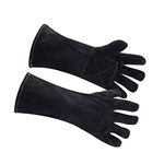 Sporting Style Animal Handling Gloves Bite Proof Reinforced Leather for Dog Training,Cat Scratch,Multipurpose Pet Glove, Grooming,Falcon,Grabbing,Reptile,Snake