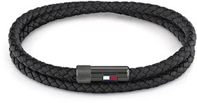 Tommy Hilfiger Jewelry Men's Leather Bracelet Black - 2790262S