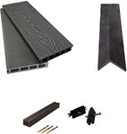 Composite Decking Boards 2.2 Meters Long Sold in Square Meters WPC Embossed Woodgrain Plastic kit Including