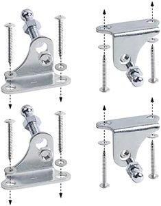 OTUAYAUTO YAQLS06 Angled Gas Strut Mounting Brackets - 10mm Ball Stud with Screws (Pack of 4)